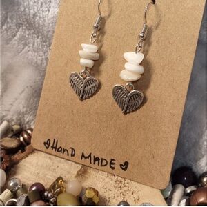 Opal Angel Wing Artisan Earrings Handmade